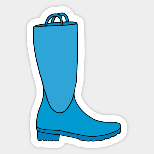 Blue Rain Boots Sticker